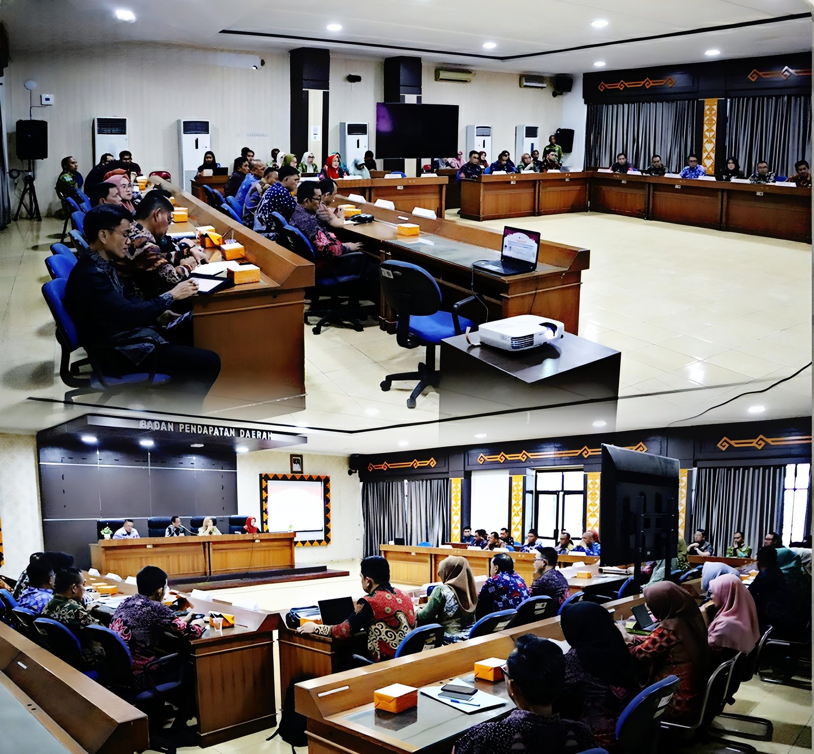 Kepala Bapenda Lampung bersama Inspektur Provinsi Lampung berikan pengarahan kepada Pejabat Administrator dan Pengawas di Lin