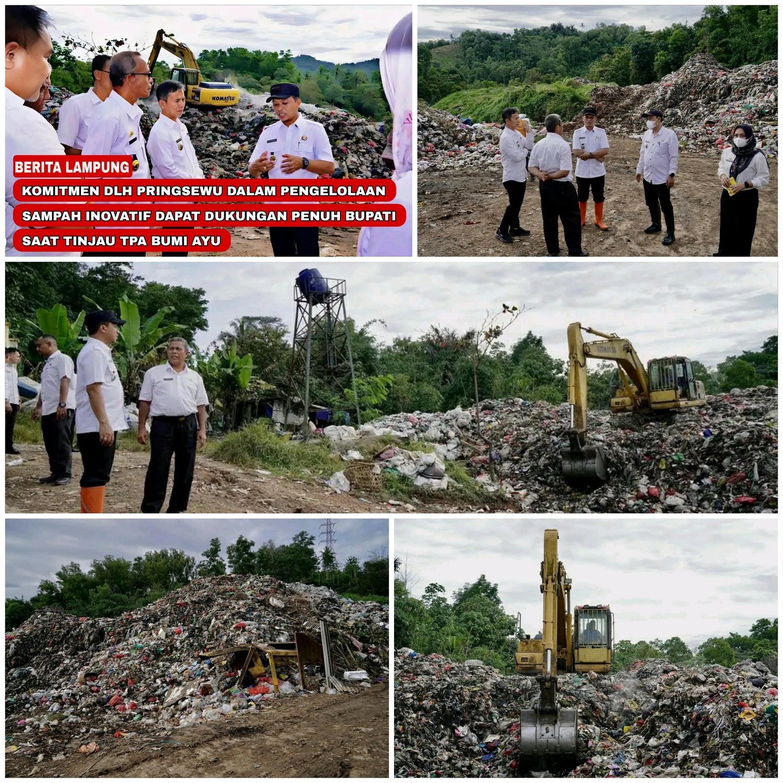 Komitmen DLH Pringsewu dalam Pengelolaan Sampah Inovatif Dapat Dukungan Penuh Bupati Saat Tinjau TPA Bumi Ayu