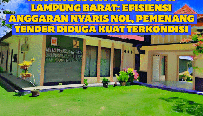 Aroma Busuk Proyek PUPR Lampung Barat: Efisiensi Anggaran Nyaris Nol, Pemenang Tender Diduga Kuat Terkondisi