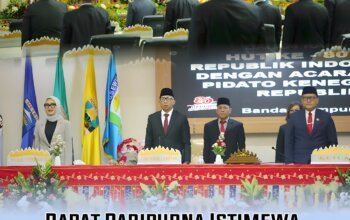 Gubernur dan Jajaran Forkopimda Lampung Ikuti Pidato Kenegaraan Presiden Prabowo Subianto