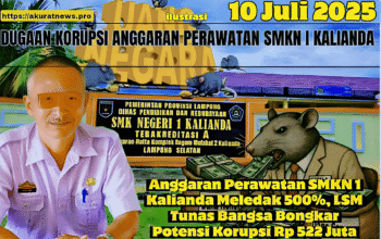 Anggaran Perawatan SMKN 1 Kalianda Meledak 500%, LSM Tunas Bangsa Bongkar Potensi Korupsi Rp 522 Juta