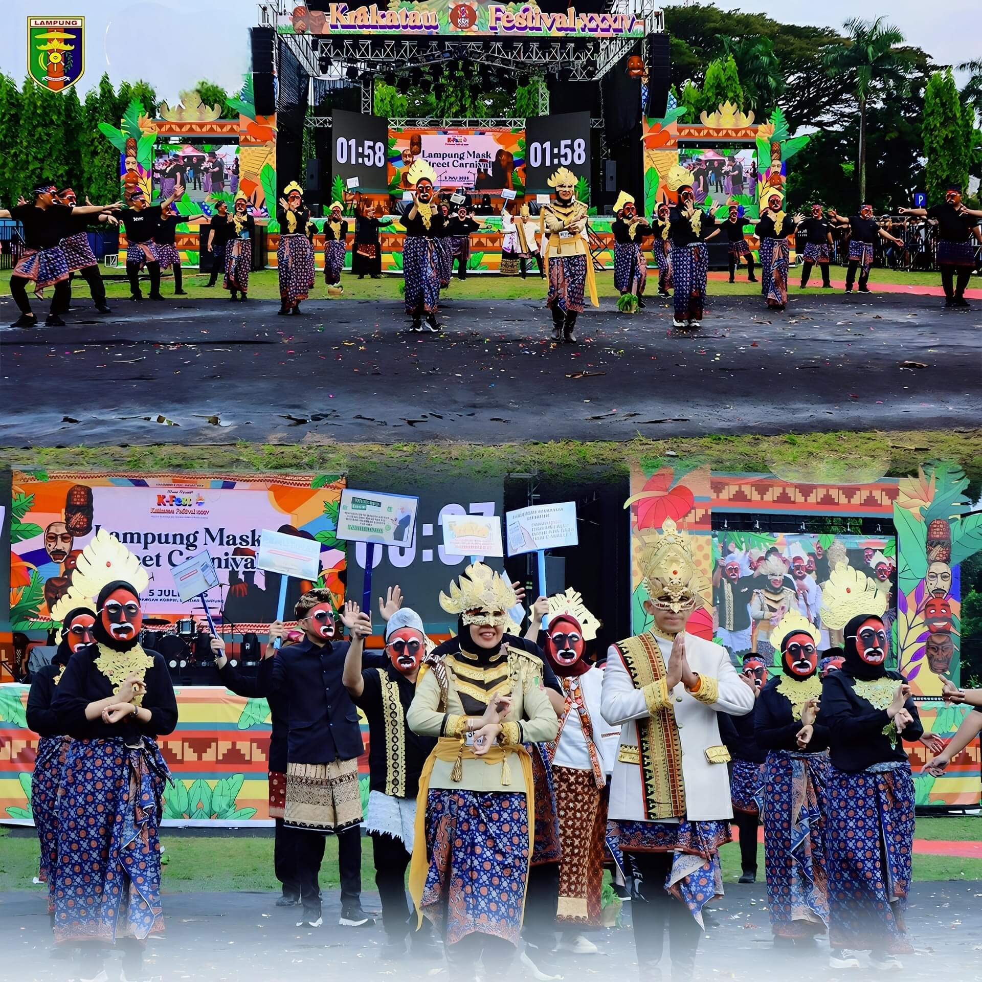 Tunjukkan Dukungan pada Ekonomi Kreatif, Bapenda Lampung Tampil Energik di Karnaval Krakatau Festival 2025